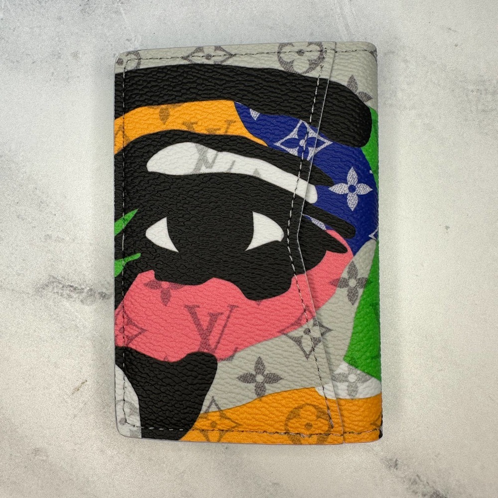❌❌Louis Vuitton KidSuper Eye Pocket Organizer wallet LV camo multicolor mens - Picture 3 of 13